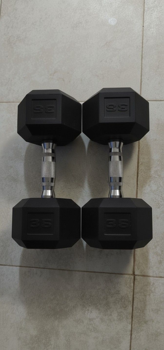 Pair of Dumbbells 35 lb Each (70 lbs Total)
