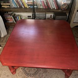Ethan Allen Red Coffee Table