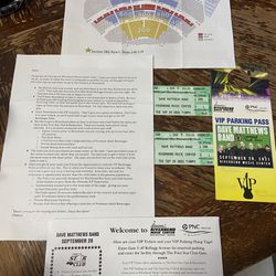 Pair Of Vip Dave Matthews Tickets To Riverbend Sept 28th