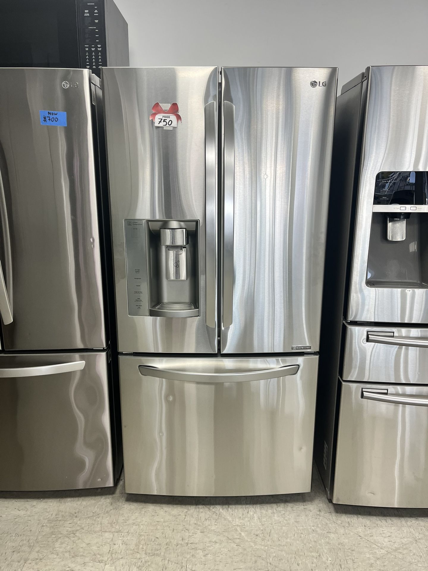 LG 33inch. 3-Door French Door With Ice Dispenser Stainless Steel Refrigerator