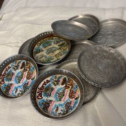 Vintage, Aluminum Coasters