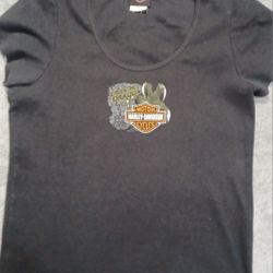 Harley Davidson Women's Size Extra Large I Rode The Dragon Shirt