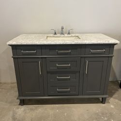 Single Sink Dark Charcoal Bath Vanity
