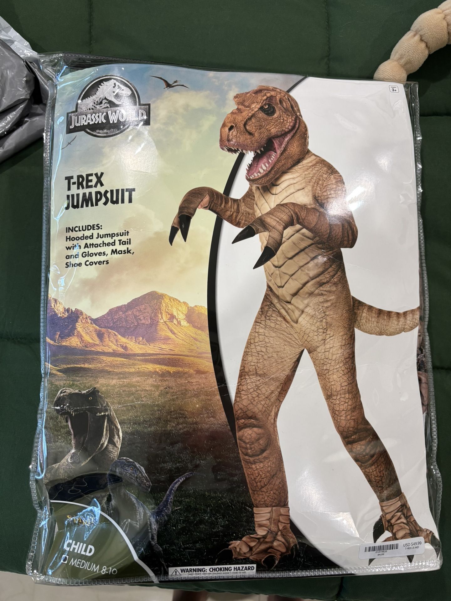 Kids T-Rex Costume Medium New