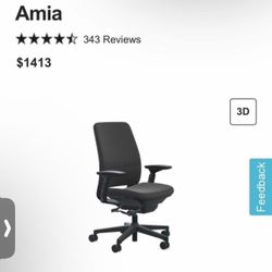 Steelcase Amia Leather & Fabric Office Chairs 