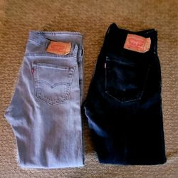 Levi's  Gray 32x32 and Black 34x32