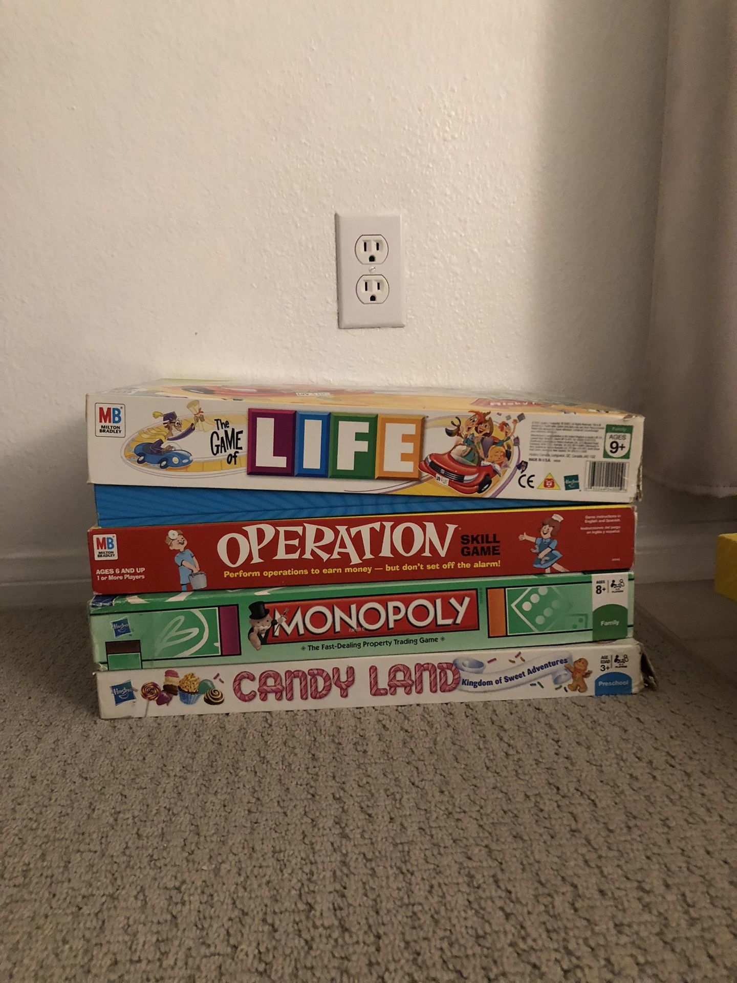 Bored Games- Life, Operation, Monopoly And Candy Land