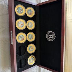 BRADFORD EXCHANGE: U.S. Navy, proof, 24k gold plated, 8/10 