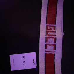 Tan And Red Gucci Head Band 