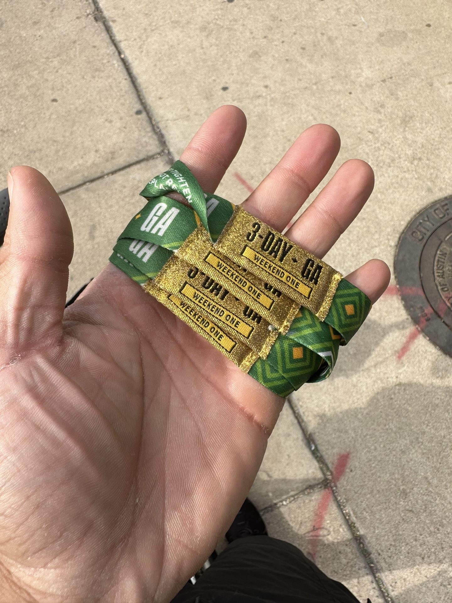 Acl Sunday Wristbands For Sale