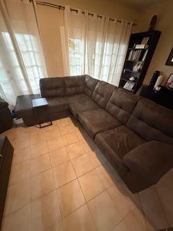Dark grey couch