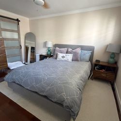 Queen Upholstered Frame & Headboard 