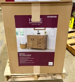 Brand New 36” Home Decorators Winsome Vanity Cabinet & 37” Pulsar Stone Top Combo