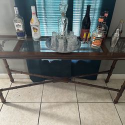 Sofa Table w/ Glass Top