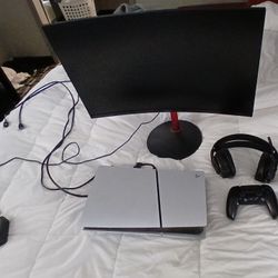 1tb Ps5 Disc Version, 30in Acer Monitor, Rig 800 Pro Gaming Headse, Ps5 Controller. 