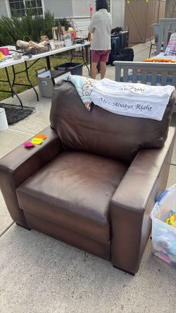 Pottery barn leather chair