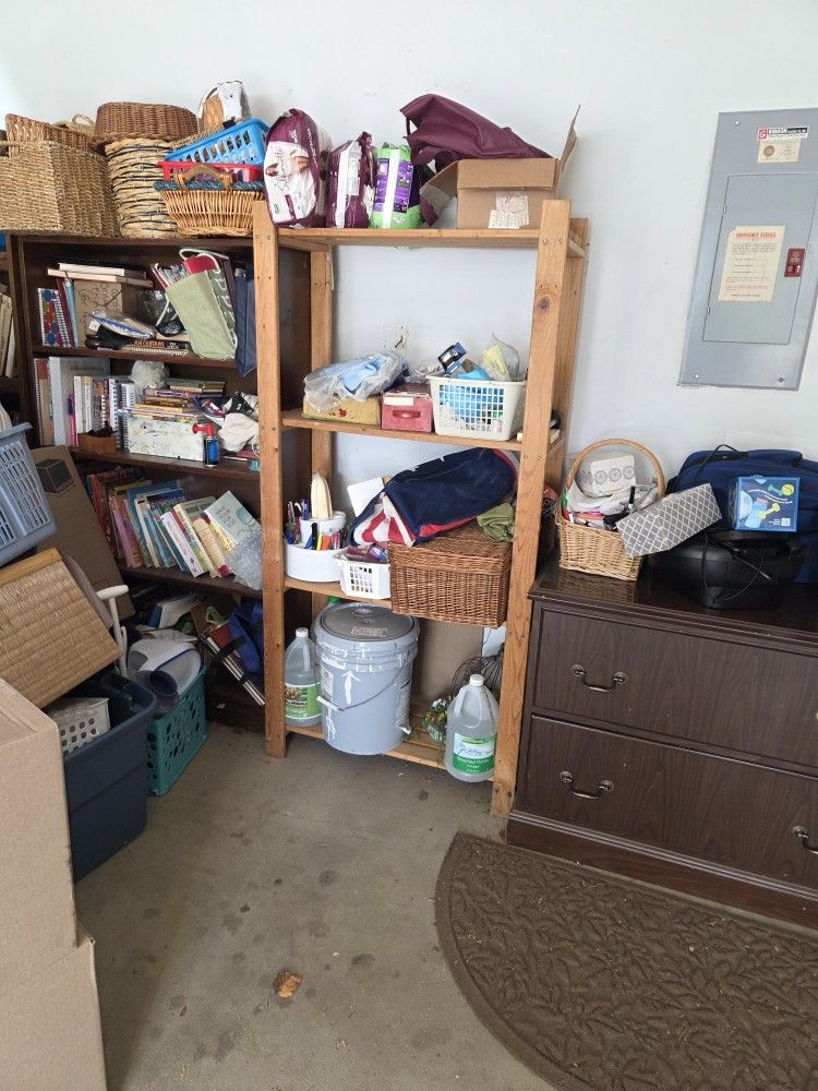 3 wooden book shelves all different sizes all 20.00 each