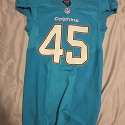Miami Dolphins Game Worn Signed NFL Jersey 