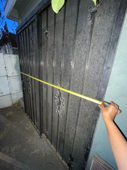 Sliding security door with key