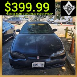 2003 Chevrolet Monte Carlo Runs & Drives As-Is Project Title Application Ready
