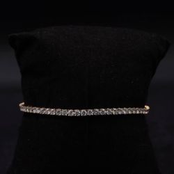 Round Cut Diamond Tennis Bracelet – 14K Yellow Gold | 5.00 CTW | 7 Inch (LAB)
