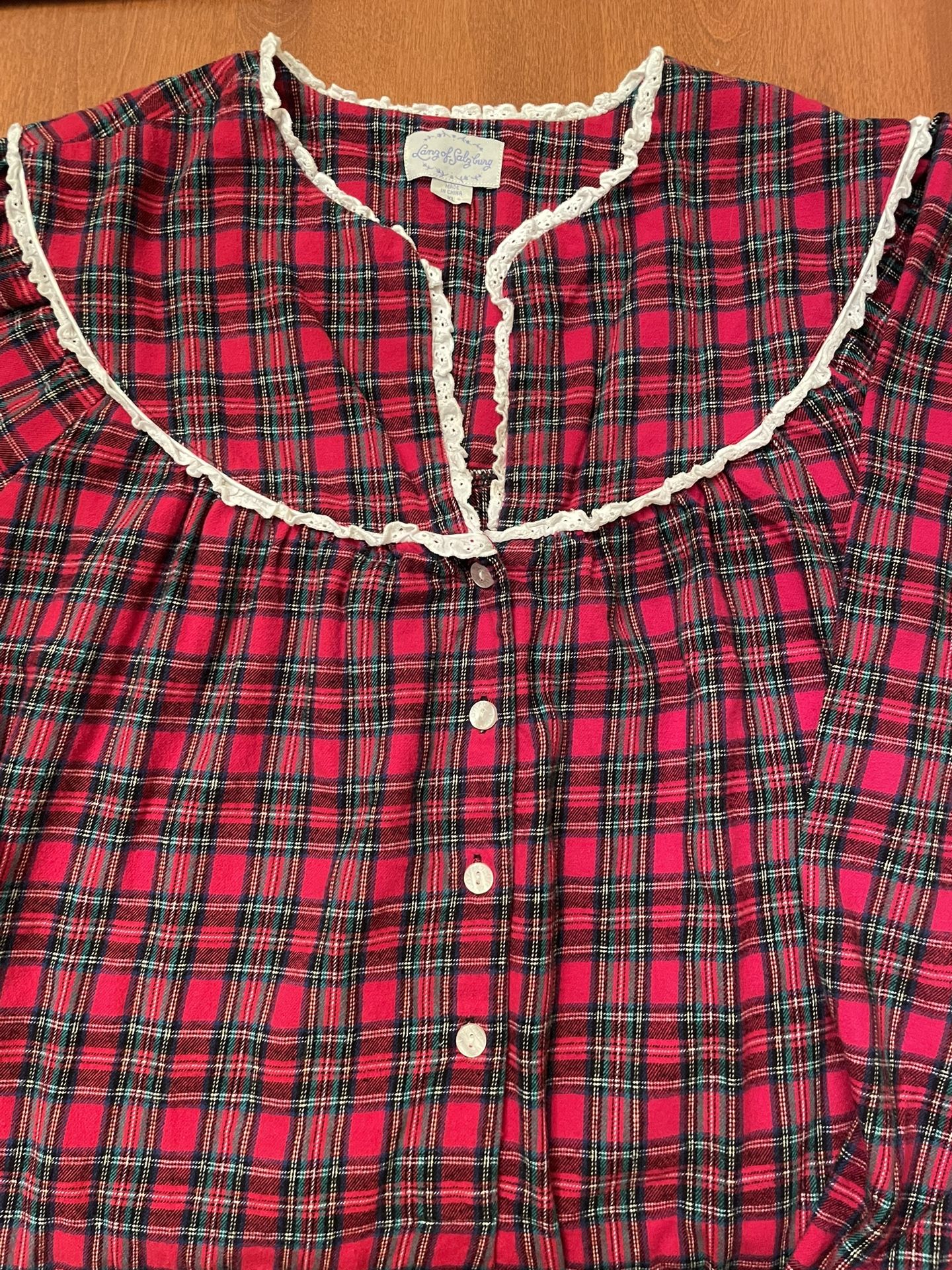 Lanz of Salzburg Flannel Nightgown, XL