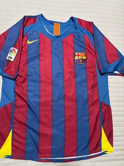 2005 Ronaldino FC Barcelona Nike Home Soccer Jersey M