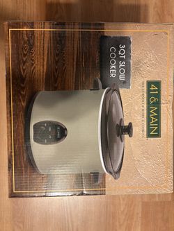 41 & main 3q slow cooker, brand new