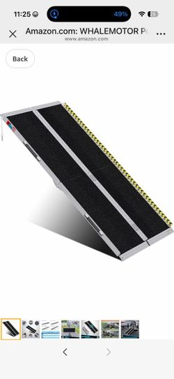 WHALEMOTOR 6FT Portable Folding Ramp, Anti-Slip Aluminum Loading Ramp, 800 LBS Capacity, Transition Plates for Home, Garage, Steps & Loading Dock