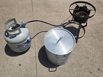 Propane Burner Stand with Large Stock Pot