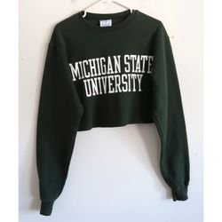 Champion Michigan State University Crop Sweatshirt - Size Small