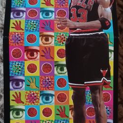 Scottie Pippen 1998 Skybox Thunder Bringing It Fold Card Chicago Bulls 