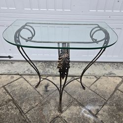Glass and Metal side table