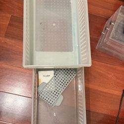 plastic under-cabinet storage bin /organizer 2-tier Slide Out 