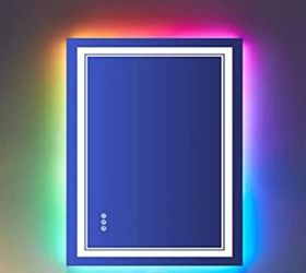 ISTRIPMF 28x36 inch LED Bathroom Mirror RGB Color Changing Backlit Mirror 