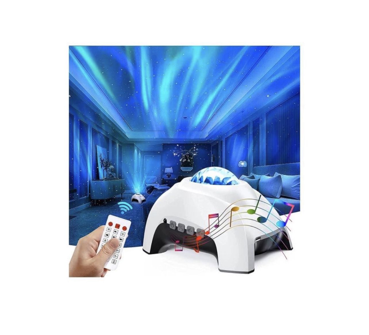 🥝 $15 Brand New In Box Aurora Projector & White Noise Night Light