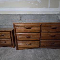 Wooden Chest And End Table