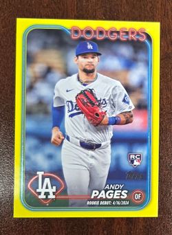 DODGERS ANDY PAGE BASEBALL ROOKIE CARD