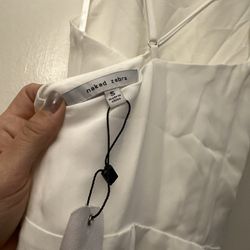 White Naked Zebra Dress Size Small