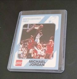 Michael Jordan card from 1989 in Mint Condition in a hard protective case. $10