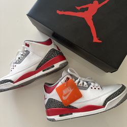 Jordan 3 Fire Red- Size 10.5