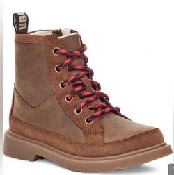 UGG® Kids' Robley Waterproof Boot 7 M Walker WALNUT