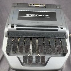 VTG Stentura 200 Stenograph W/Tripod, Paper Carrying Case & Skill Building Book