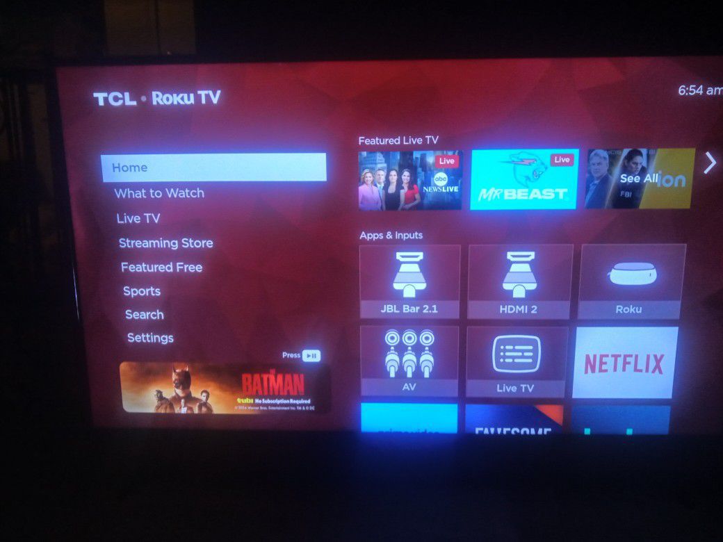 43in TCL Roku 4k Smart Tv
