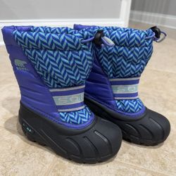 Sorel Children’s Cub Graphic Water Resistant Snow Boot Purple Lotus size 11