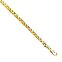 Stunning 14KT Yellow Gold Wheat Chain Necklace