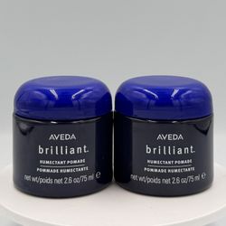 AVEDA BRILLIANT HUMECTANT POMADE 2.6OZ X2 DEFINE SHINE CURL CONTROL