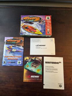 Hydro Thunder Nintendo 64 N64 Box & Manual Inserts No Game