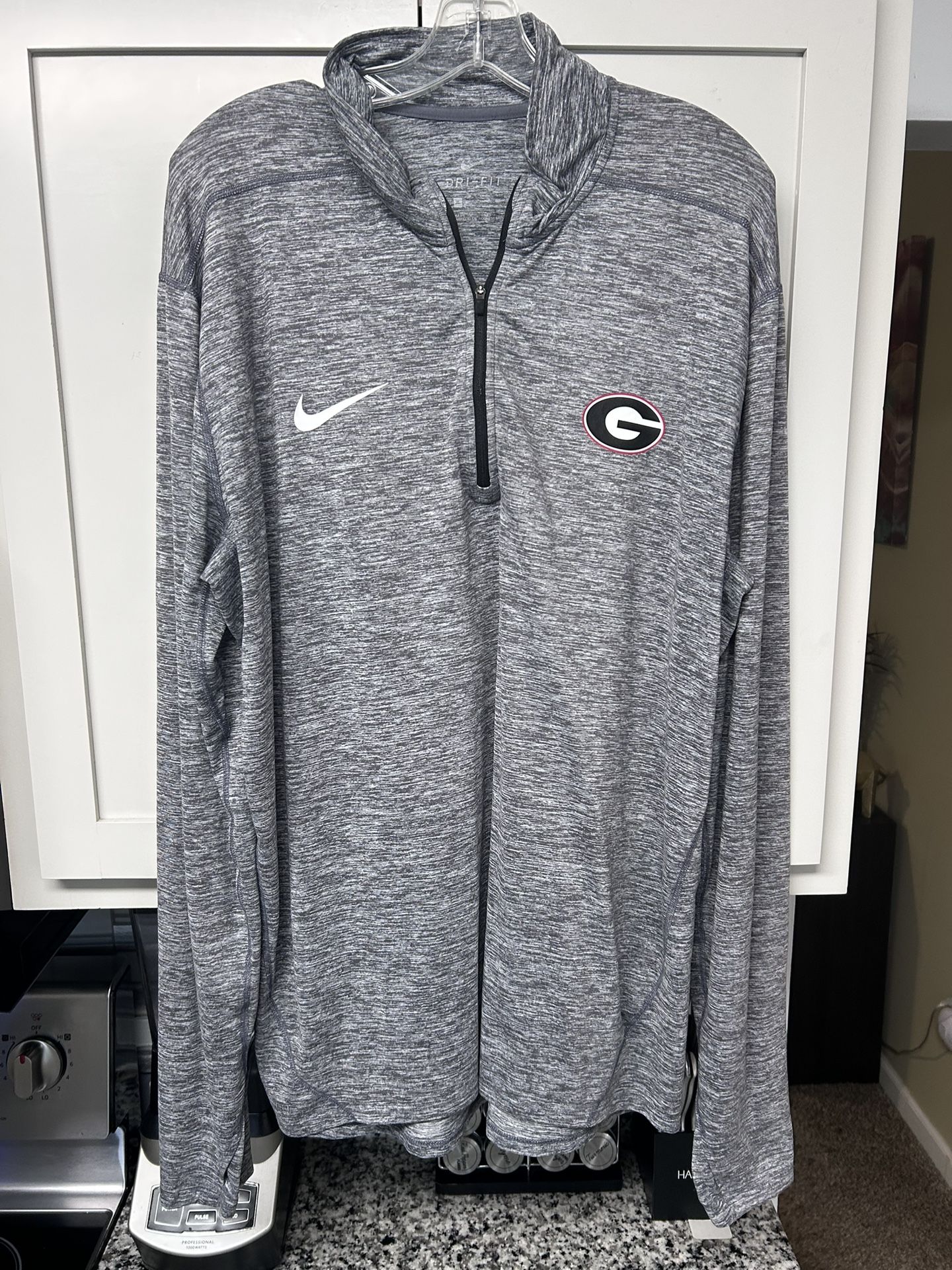 Georgia Bulldogs Nike Dri Fit Quarter Zip Running Shirt Size XL