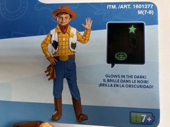 Woody Cowboy Costume Size 7/8 With Accessories